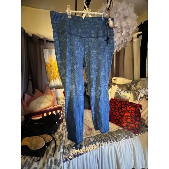 Plus size 2xl:3xl 2/3 mid rise pull on jeggings jeans denim legging reversible - Picture 3 of 5